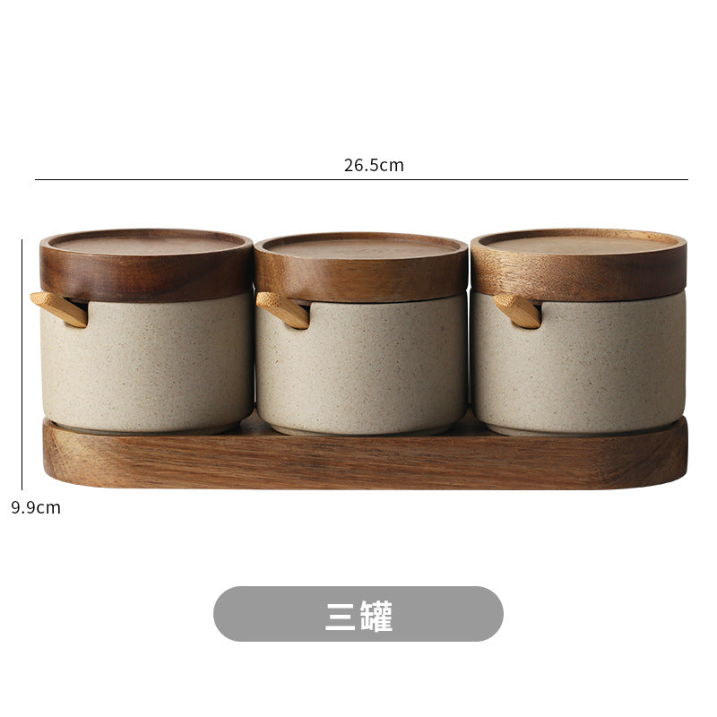 Japanese Ceramic Spice Jar Set for Home and Commercial Use