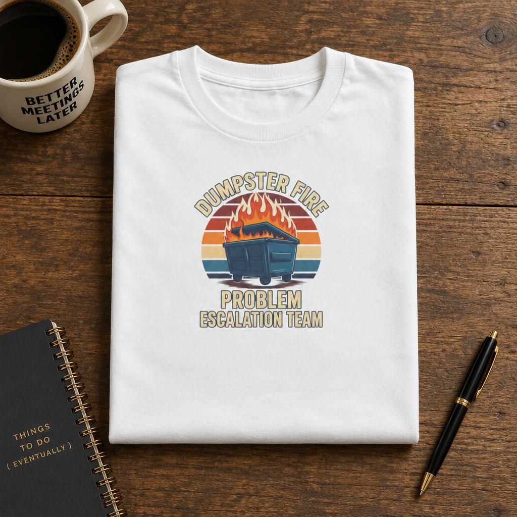 Dumpster Fire - Corporate Humor Tee