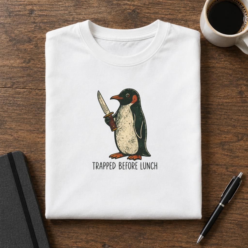 Knife-Wielding Penguin Tee