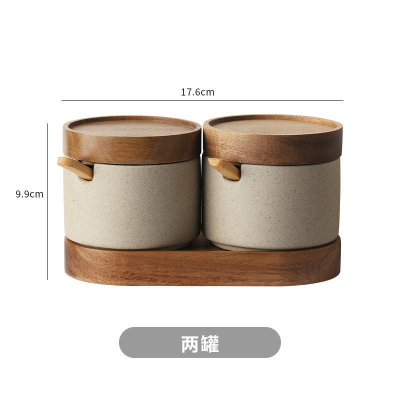 Japanese Ceramic Spice Jar Set for Home and Commercial Use